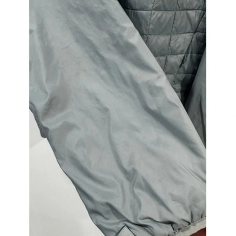 The North Face Men Thermoball Quilted Puffer Jacket Grey‎ Full Zip Medium